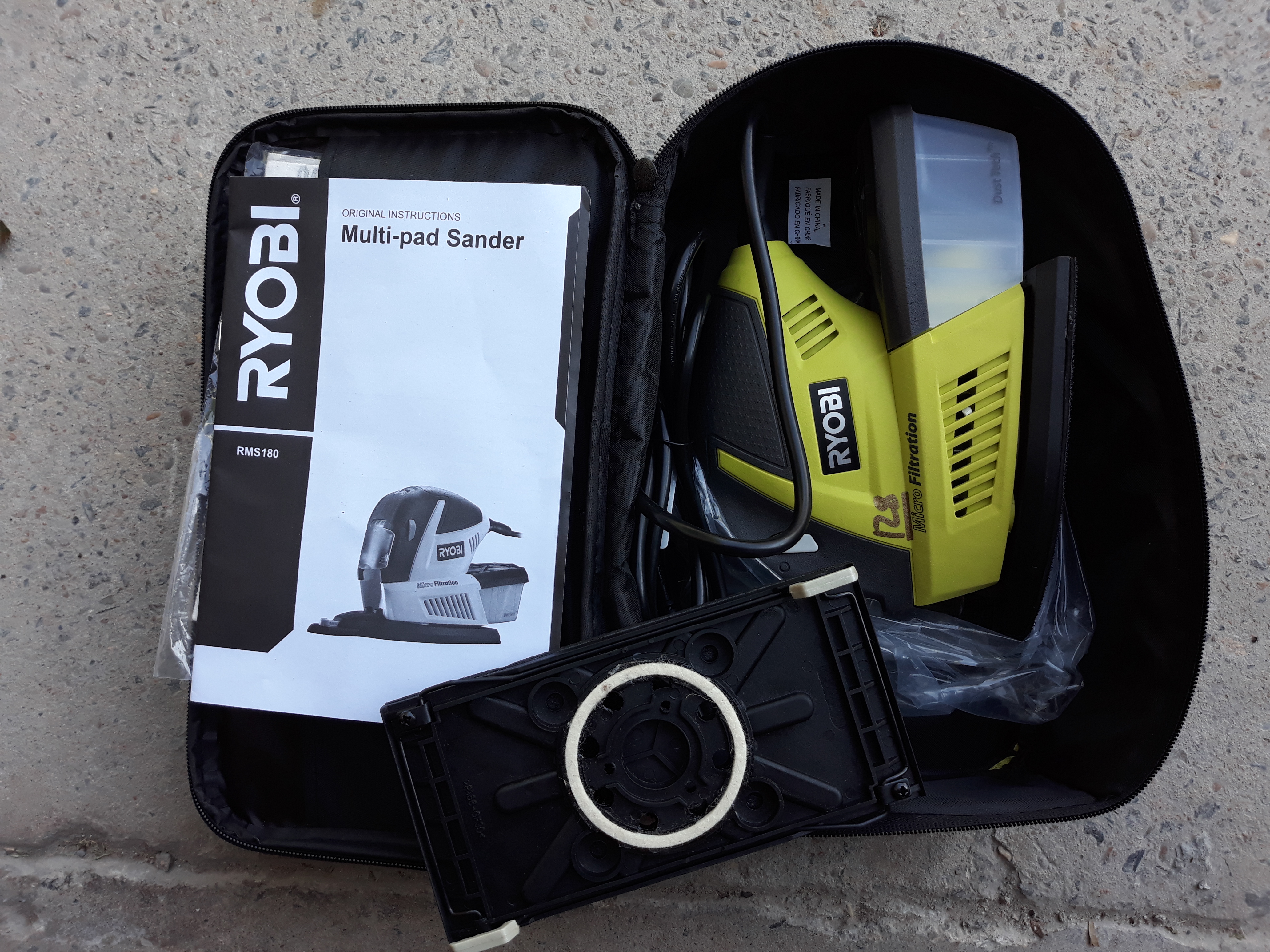 ryobi sander bolsa